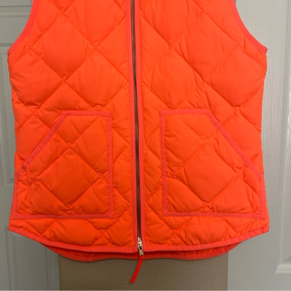 Vibrant Orange Quilted J. Crew Vest - Picture 2 of 6
